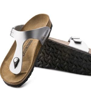 NWT Birkenstock Silver Gizeh